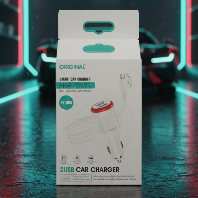 TurboDrive Dual USB Car Charger (Fast Charging)